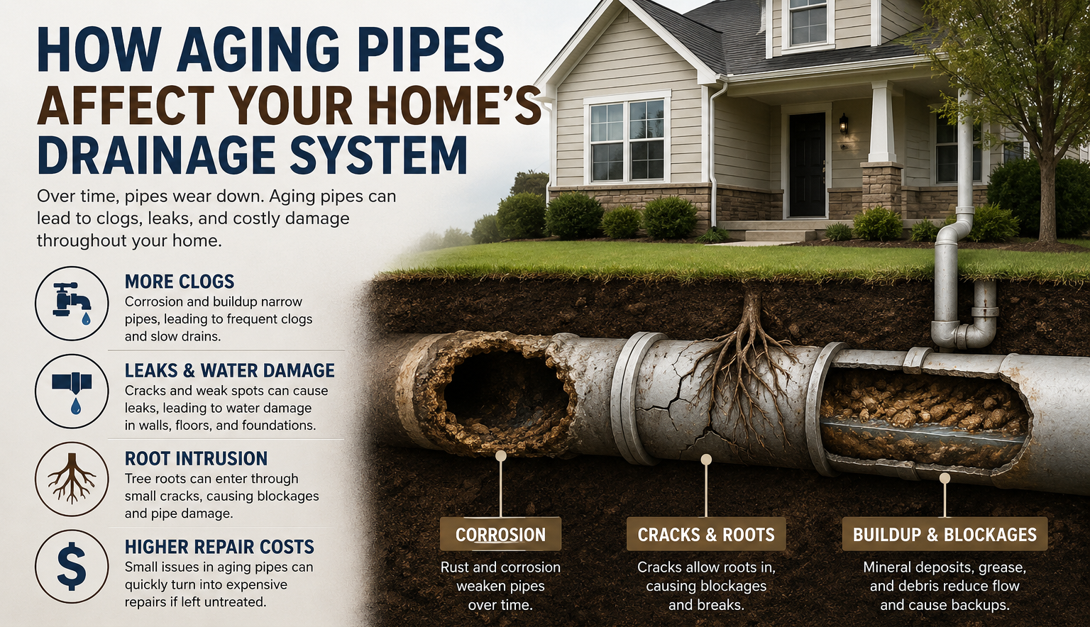 How Aging Pipes Affect Your Home’s Drainage System